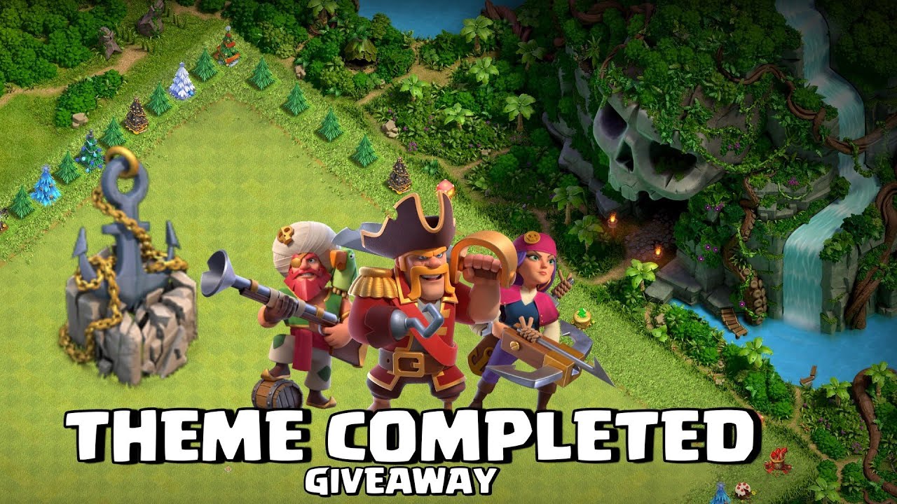 I Got Pirate Theme ( Anchor + Pirate Scenery ) Completed! in Clash of