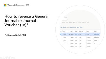 How to reverse a general journal entry in Microsoft Dynamics 365 Finance and Operations