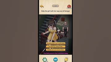 Nightmare Puzzle: The Unknown - Level 34 - Help the Girl talk her away out of danger.