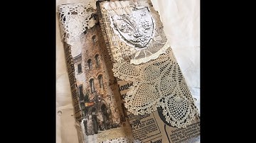 Tutorial | how to make a super easy journal Part 7 | finishing of ephemera and embellishing pages