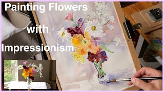 How to Paint Flowers in Watercolour from Life in an Impressionistic Style