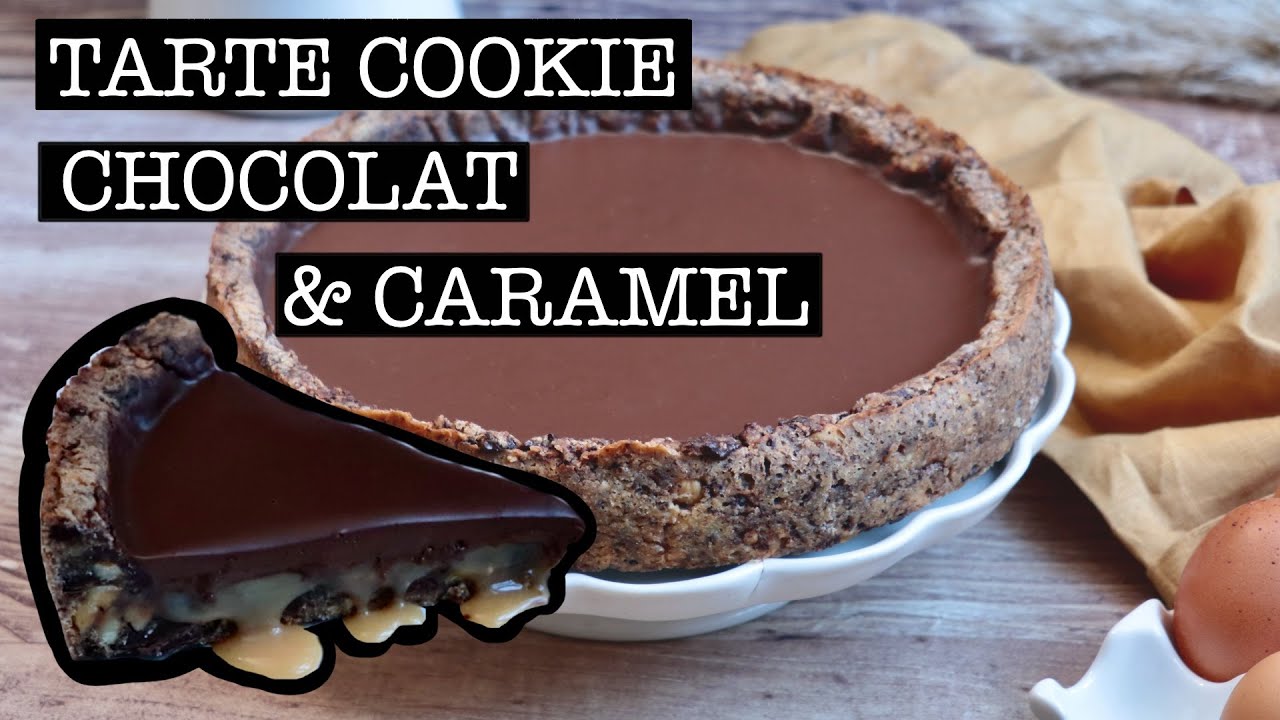 Tarte Cookie DÉCADENTE au chocolat et caramel au beurre salé 🍫