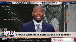 Stephen A. "evaluated" Eagles def Giants 23-17: Eli Manning retire after this season? | First Take
