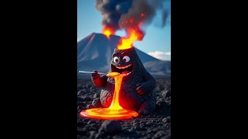 Volcano Eats Itself! 🌋🍴 | Funny & Satisfying AI ASMR