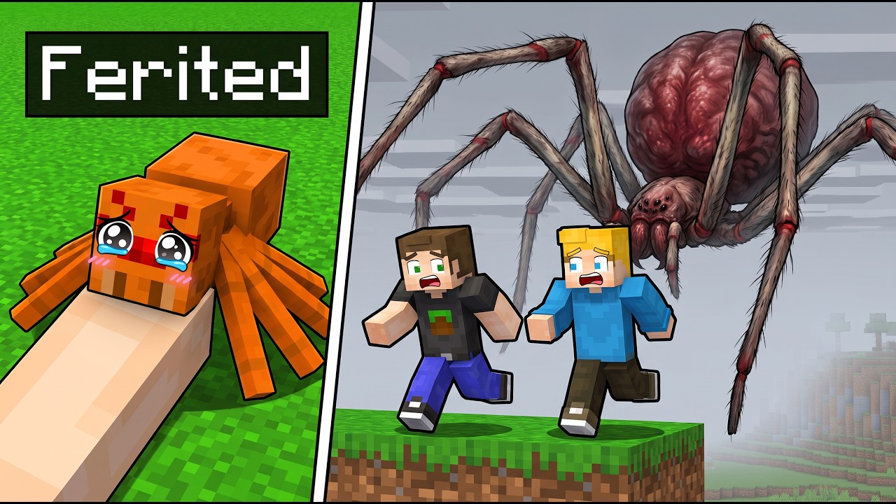 Dev Örümcek Olup Arkadaşlarımı Korkuttum - Minecraft