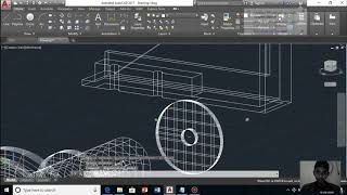 3D Autocad Pulley Support