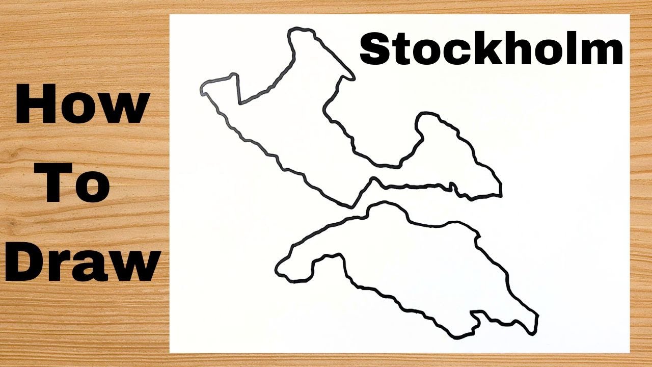 Drawing Stockholm Capital Map - Sweden