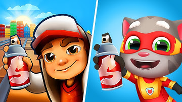 Subway Surfers VS Talking Tom Hero Dash, Subway Surfers Cartoon Game, Subway Surfers Mobile Gameplay