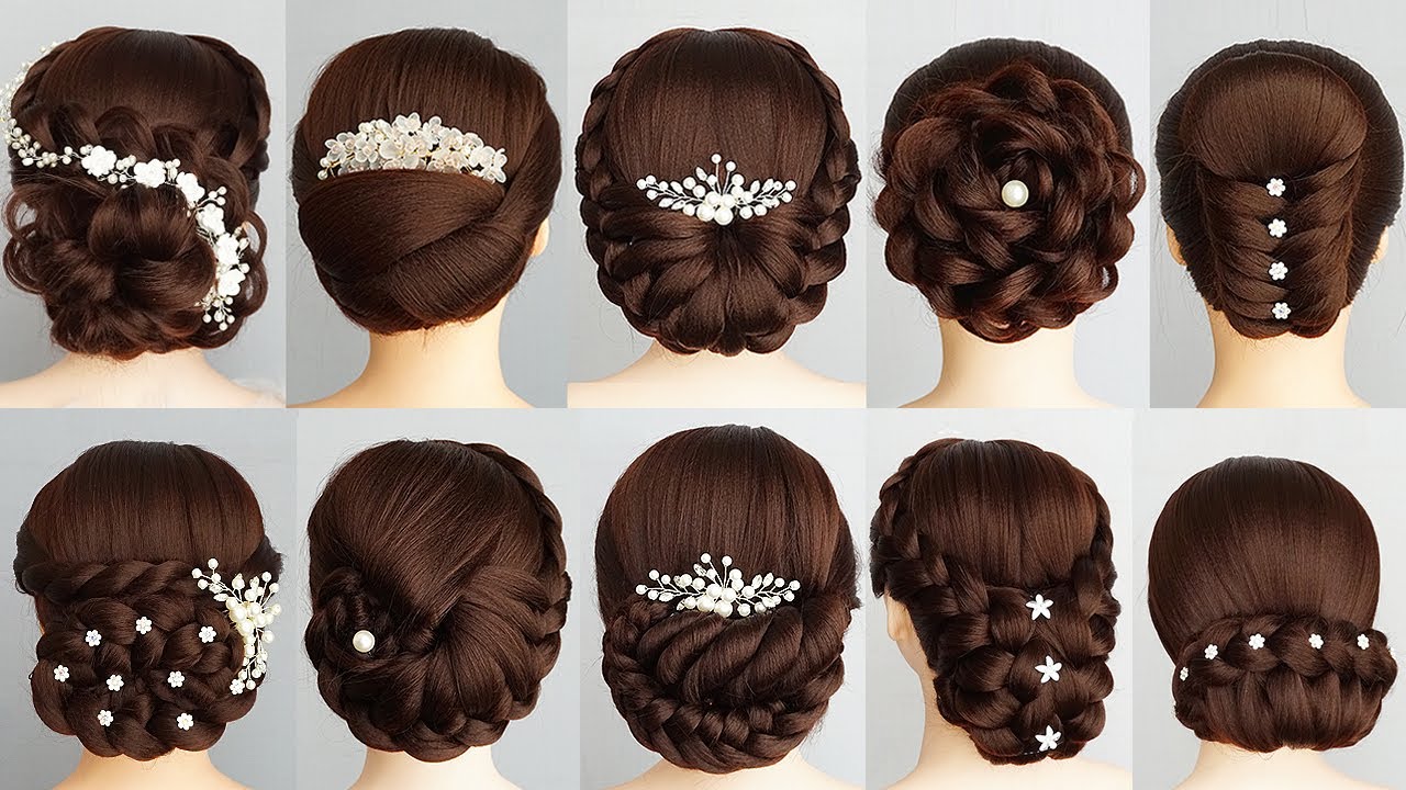 TOP 10 Braided Bun Hairstyles For Wedding Function | Easy And Elegant Hairstyles For Ladies