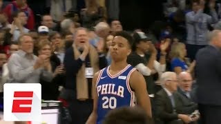 Markelle Fultz gets standing ovation from Philadelphia fans in return to action for 76ers | ESPN