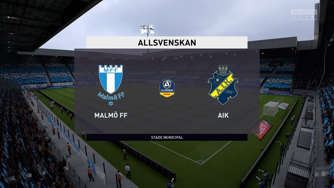 Fifa 20 Malmo Ff Vs Aik Sweden Allsvenskan 13 09 2020 1080p 60fps Youtube