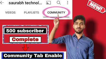 500 subscribers community tab enable kaise kare 2022 | how to enable community tab on youtube 500