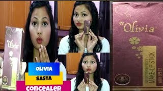 115 Rs / Cheapest / Concealer / OLIVIA  / REVIEW + DEMO with finger + blender / Jyoti Rawat