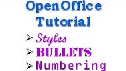 Nerd Tube 0026 - OpenOffice Tutorial #2 - Using styles, bullets and numbering