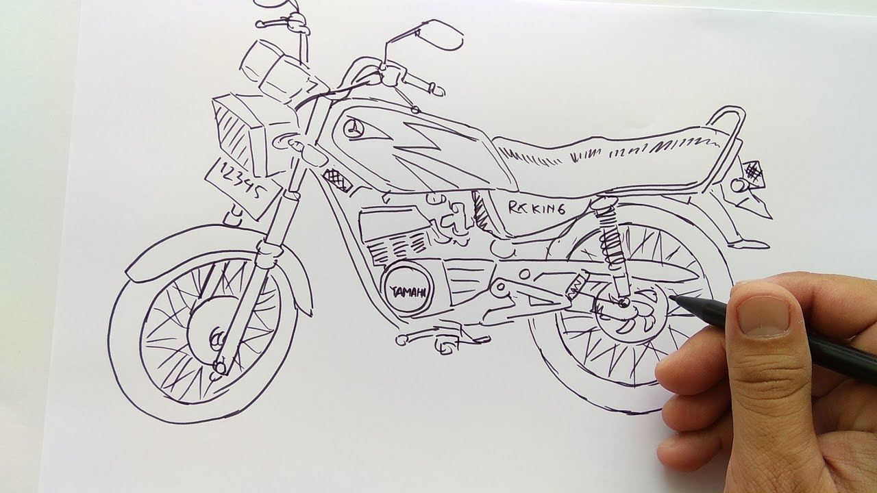 Mewarnai Gambar Sketsa Motor Cb  Terbaru KataUcap