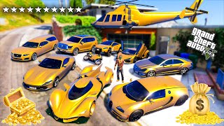 GTA 5 - Stealing Billionaire Golden SuperCars with Franklin! (Real Life Cars #38)