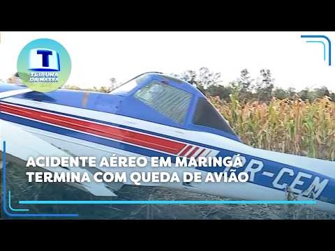 Acidente aéreo em Maringá termina com queda de avião - Tribuna da Massa (22/06/2026)