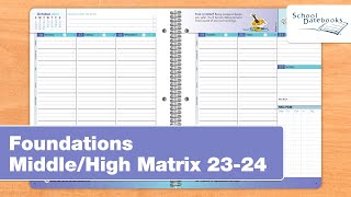 Foundations Middle High Matrix 2023-2024 Datebook