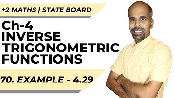 12th | eg 4.29 | Inverse trigonometric functions | State Board | ram maths