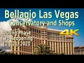 BELLAGIO LAS VEGAS CONSERVATORY AND SHOPS REOPENING WALKING TOUR in 4K - July 21, 2020