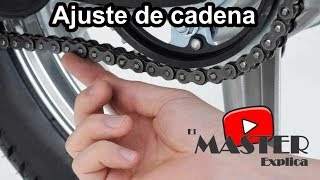 Como ajustar cadena de moto