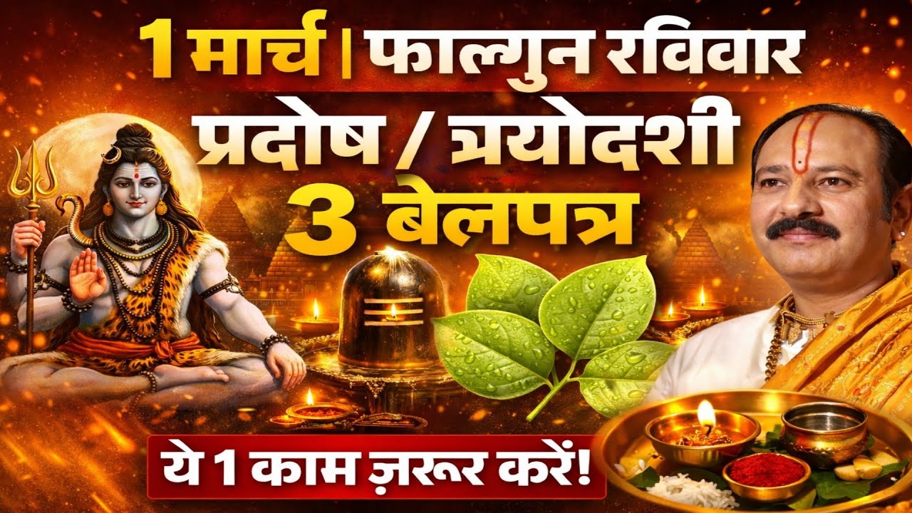 1 मार्च फाल्गुन रविवार प्रदोष/त्रयोदशी उपाय