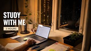 3 Hour Study With Me 📚 | Late Night Realistic Study Session