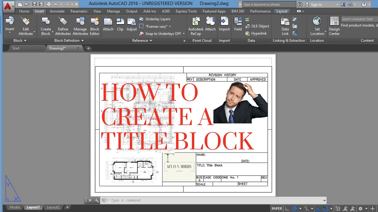 How to Make A Title Block using AutoCAD (Tutorial) - YouTube