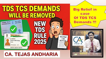 TDS TCS Demand will become Nil. Big change in PAN-Aadhaar link. New Income Tax Rules 2025. Examples