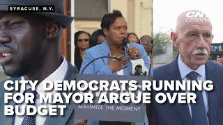 Democratic mayoral candidates at odds over budget cuts