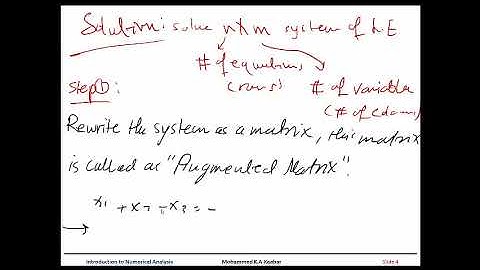 Lecture 5.1: Gaussian Elimination Method (Part 1)