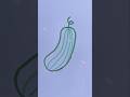How to Draw a Cute Cucumber Step by Step #HowToDraw #CuteCucumber #EasyDrawing #DrawingForKids