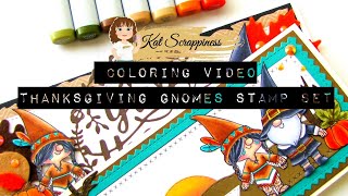 Coloring Video: Thanksgiving Gnomes Stamp Set