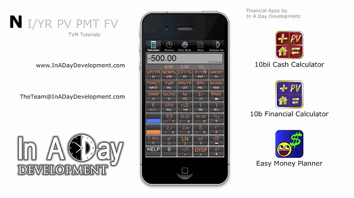 Basic TVM Function: N - 10bii Cash Calculator