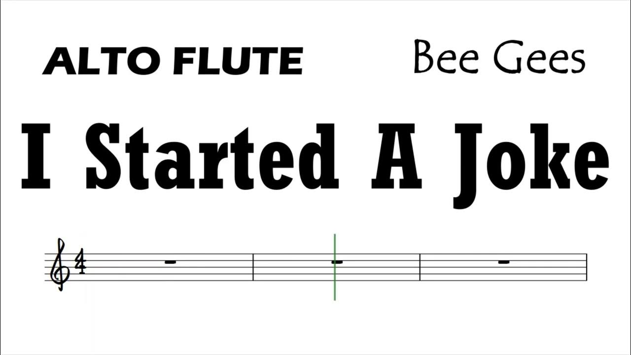 I started a joke alto flute sheet music backing track play along