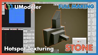 3D Modeling in Unity - Full making video of Hotspot Texturiung Basic 1/2 - Stone