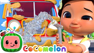 Nina Learns How to Wash A FIRETRUCK  | Carwash For Children | Cocomelon Nursery Rhymes & Kids Songs