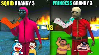 Squid Granny 3 VS Princess Granny 3 With Doraemon Bhushan & Friends | Bhushan Pamnani