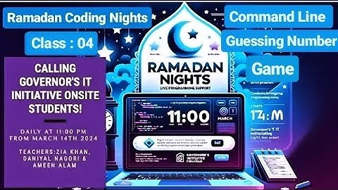 "Ramadan Coding Nights Calling Class4"|CLI Guessing Number Game Governor