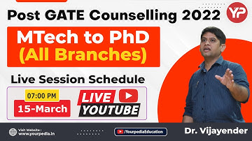Post GATE Counselling | MTech to PhD (All Branches) | GATE 2022 | Opportunities after GATE in CSE