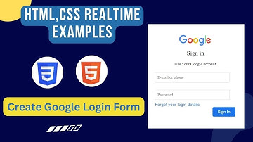 Google Login form html css |How to create login form using html css |html forms |login form html css