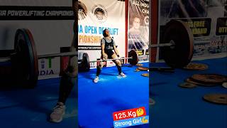 125.Kg Deadlift Strong Girl 💪 Sumo Lift #shorts #shortsfeed #youtubeshorts 😡