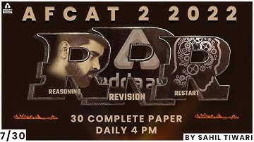 AFCAT 2 2022 | AFCAT Reasoning | AFCAT Reasoning  Previous Year Question Paper #7 | By Sahil Tiwari