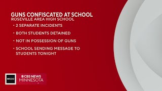 Roseville police investigating after 2 guns found on school property
