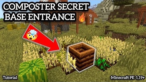 COMPOSTER SECRET BASE ENTRANCE 🔥| Minecraft PE | Easy To Make.