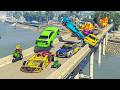 CARA A CARA CON COCHES ALEATORIOS Y EL ÚLTIMO EXPLOTA! PUENTE PELIGROSO!! - GTA 5 ONLINE
