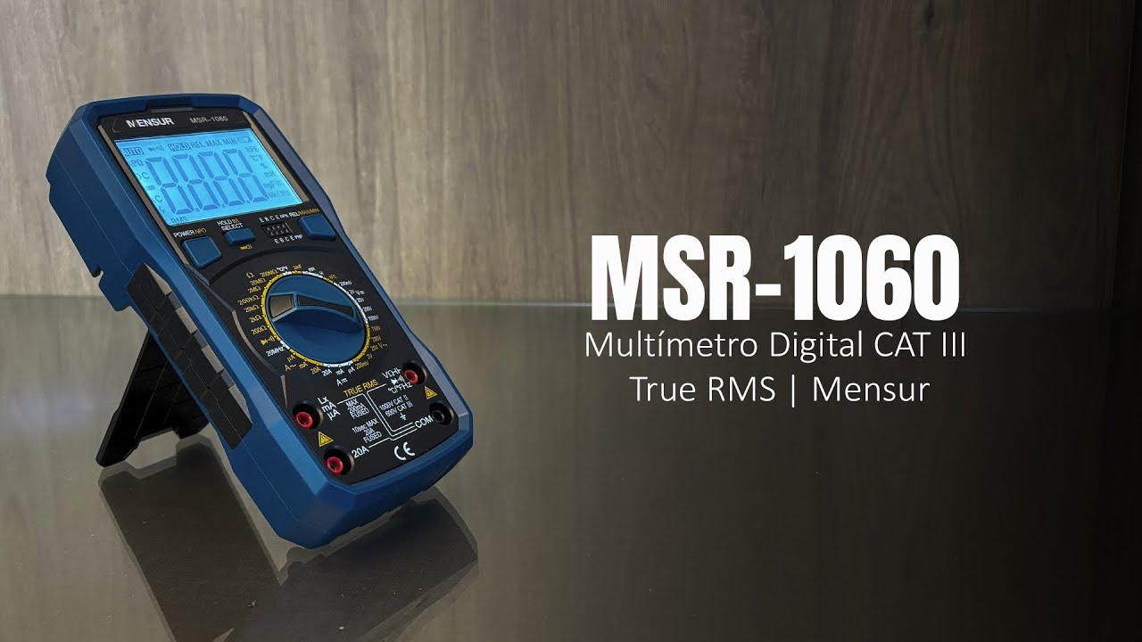 Multímetro Digital MSR-1060 CAT III True Rms Mensur