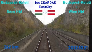 Route Budapest.Keleti-Tatabánya-Győr-Hegyeshalom-Wien Hbf, 144 CSÁRDÁS EC (Budapest Keleti-Wien Hbf)