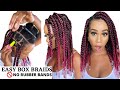 🔥SUPER EASY BOX BRAIDS /🚫NO RUBBER BANDS / TENSION FREE / CROCHET METHOD /Protective Styles / Tupo1