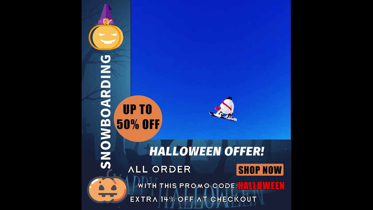 Happy Halloween Sale- Skiing & Snowboarding Suits, Gears.